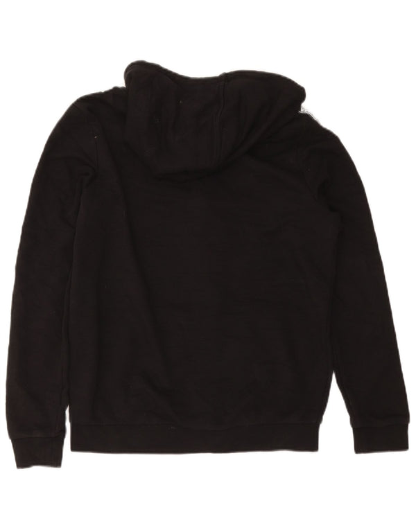 Suéter feminino Puma com capuz e zíper gráfico UK 10 pequeno algodão preto