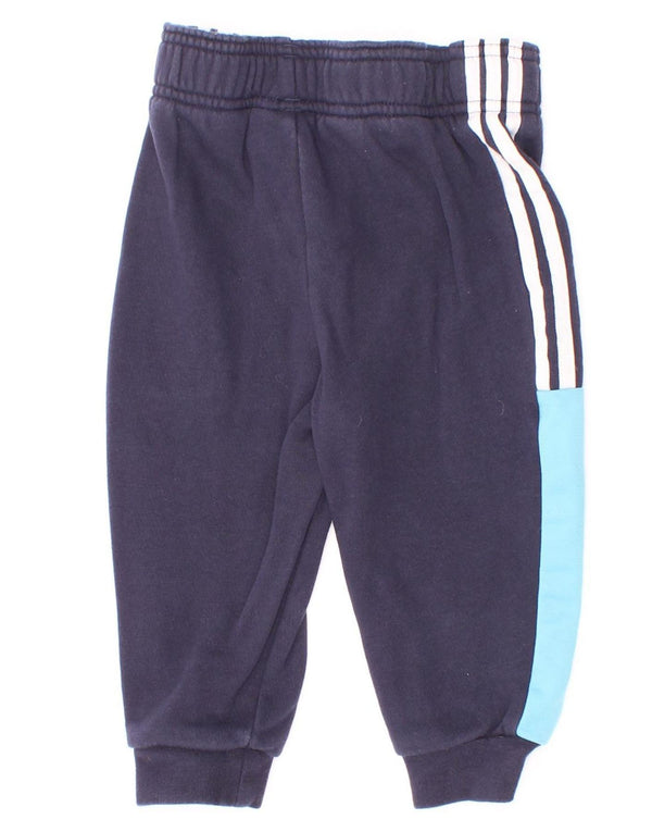 Adidas Baby Boys træningsdragt bukser 12-18 måneder Navy Blue Colourblock
