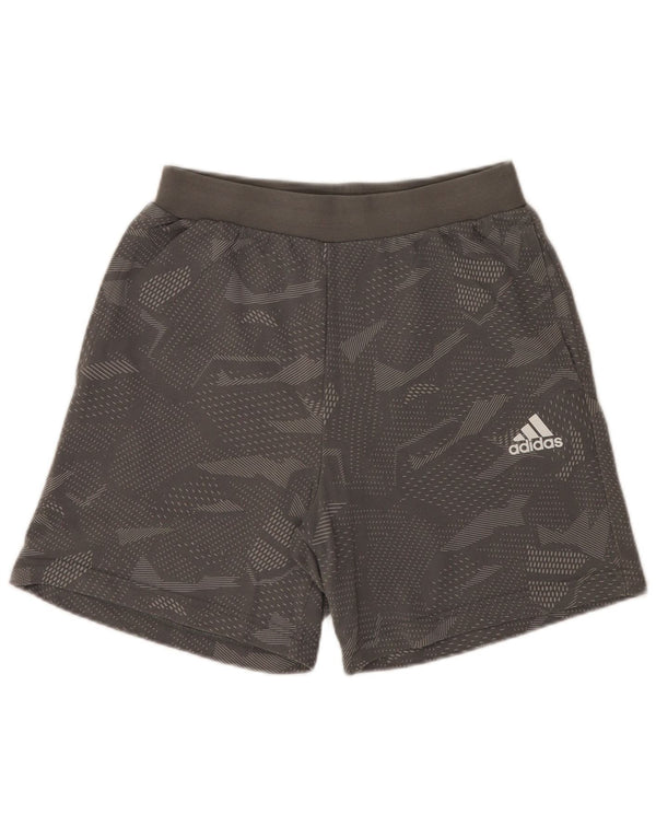 Adidas Mens Sport Shorts Medium  Grey Geometric Cotton