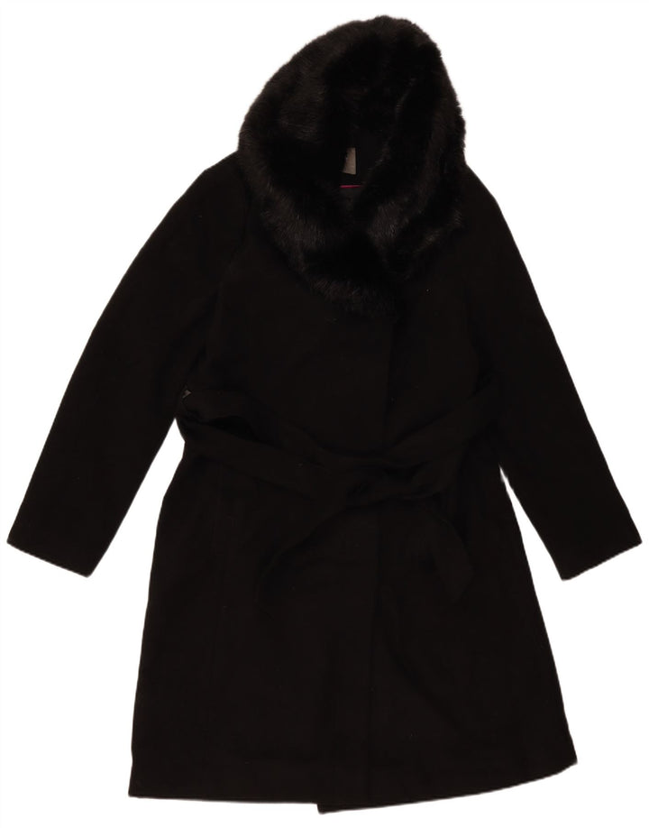 Oasis Dame Overfrakke UK 14 Medium Sort Polyester
