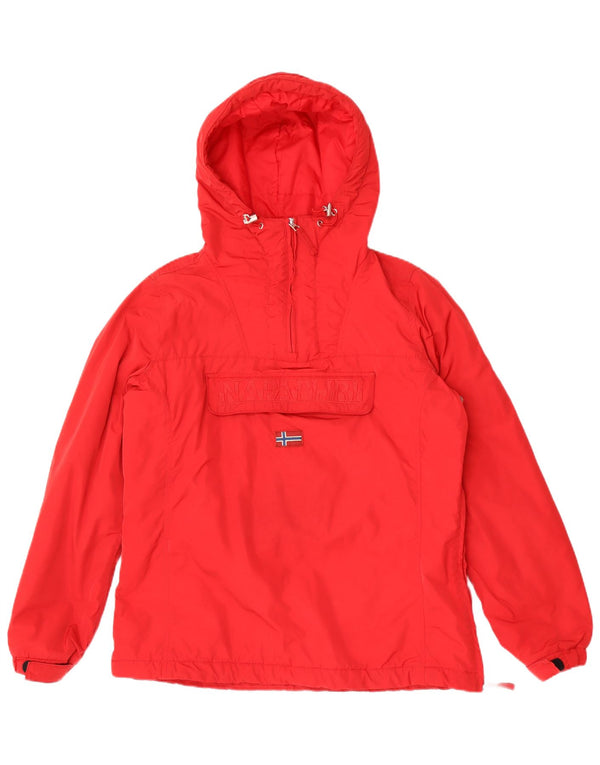 Napapijri Damen Geographic Hooded Anorak Jacke UK 20 2XL Rot Polyester