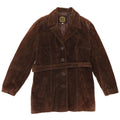 Vintage Womens Suede Jacket UK 14 Medium Brown Leather