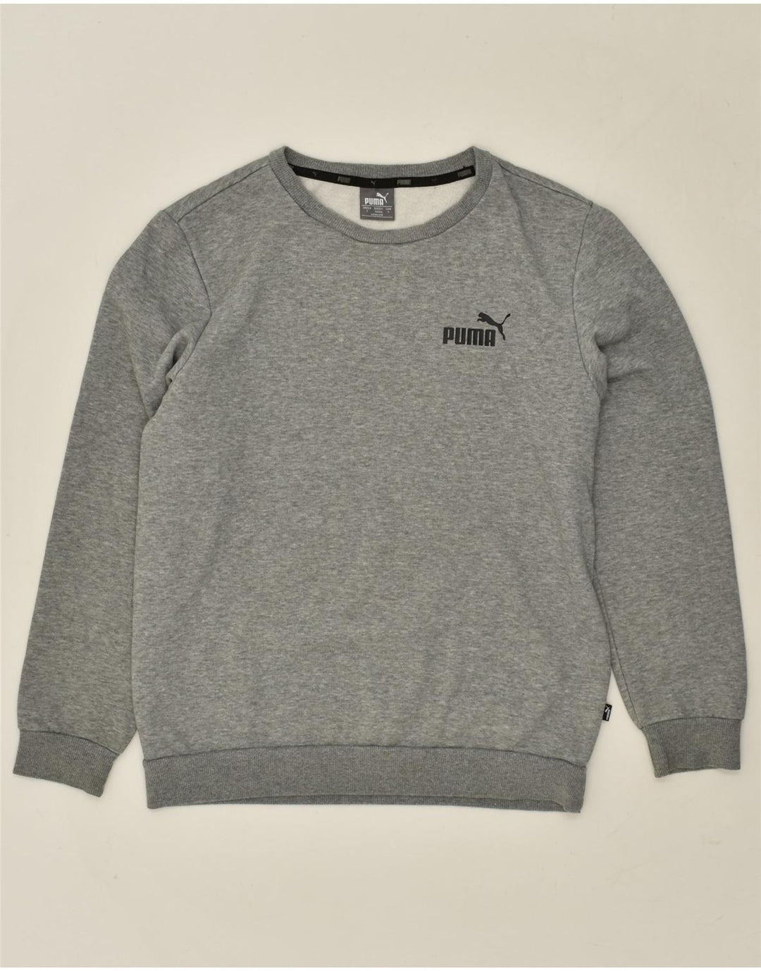 PUMA Mens Sweatshirt Jumper Small Grey Cotton Vintage Puma and Second-Hand Puma from Messina Hembry 