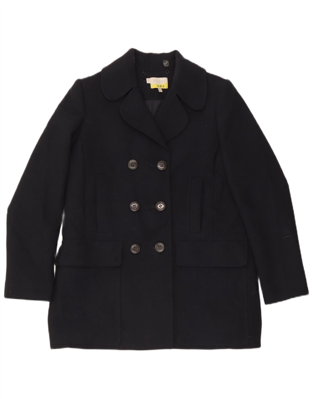 Cappotto da marinaio da donna Hobbs UK 12 medio poliestere blu navy