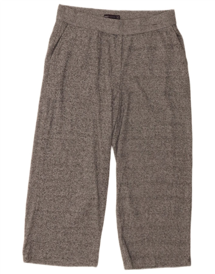 MARKS & SPENCER Womens Tracksuit Trousers UK 16 Large Grey Polyester