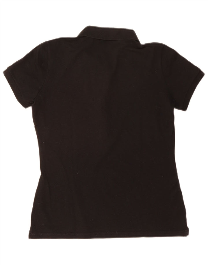 Lacoste Womens Polo Shirt Size 42 Large Black Cotton