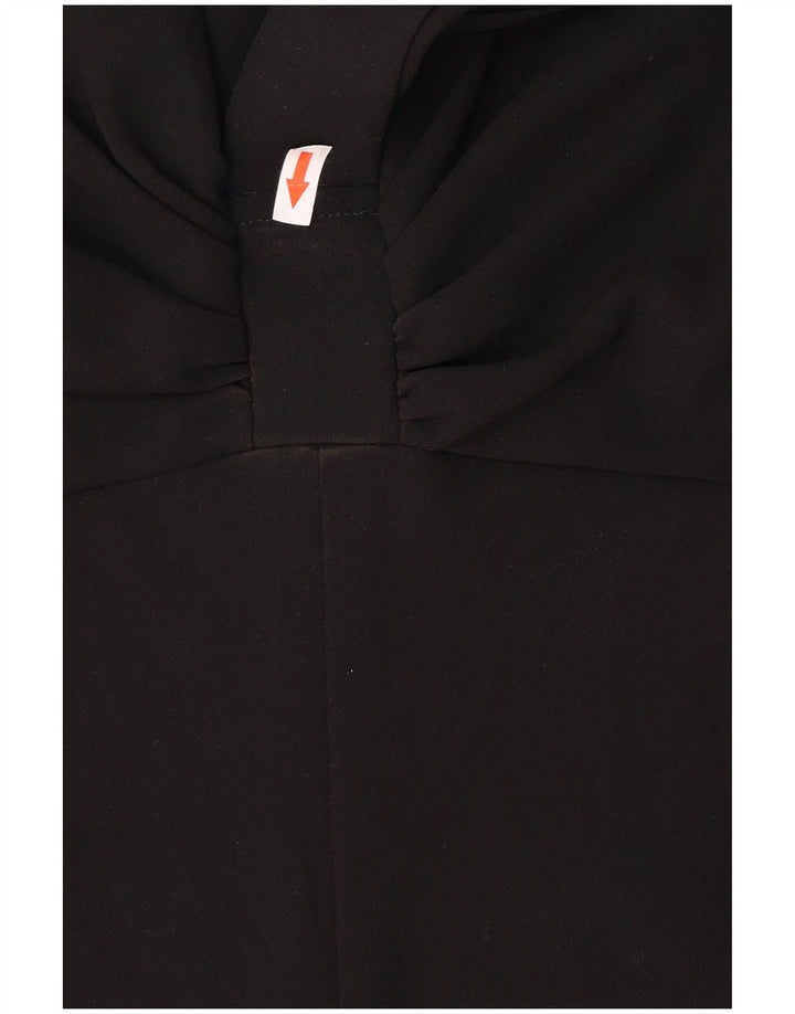 Laura Ashley Womens Sleeveless A-Line Dress UK 12 Medium Black Polyester