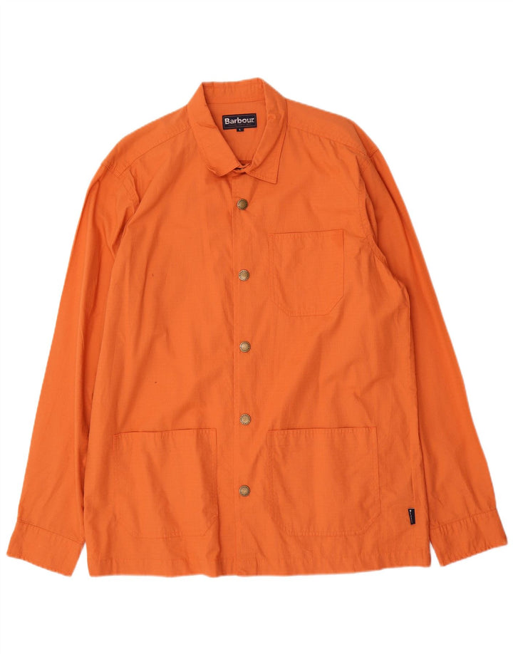 Barbour Mens Utility dzseki UK 40 nagy narancssárga pamut