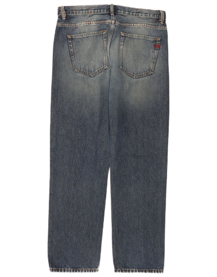 Diesel Mens Straight Jeans W32 L30 Blue Cotton
