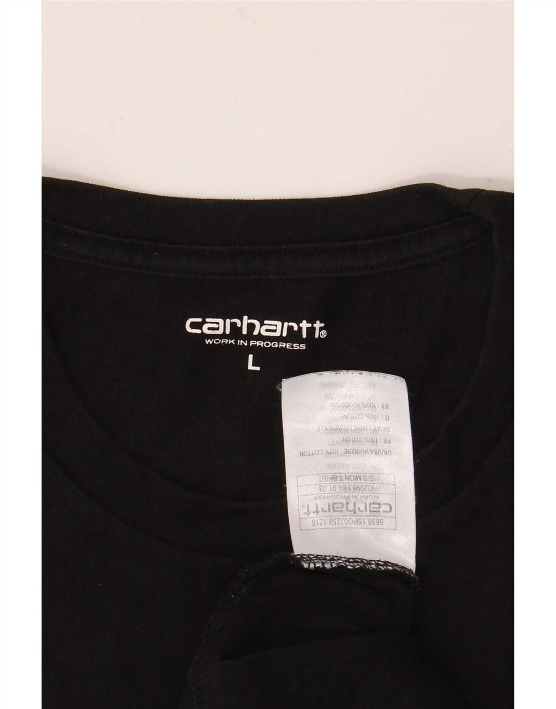 Carhartt Mens Graphic T-Shirt Top Large Black Cotton