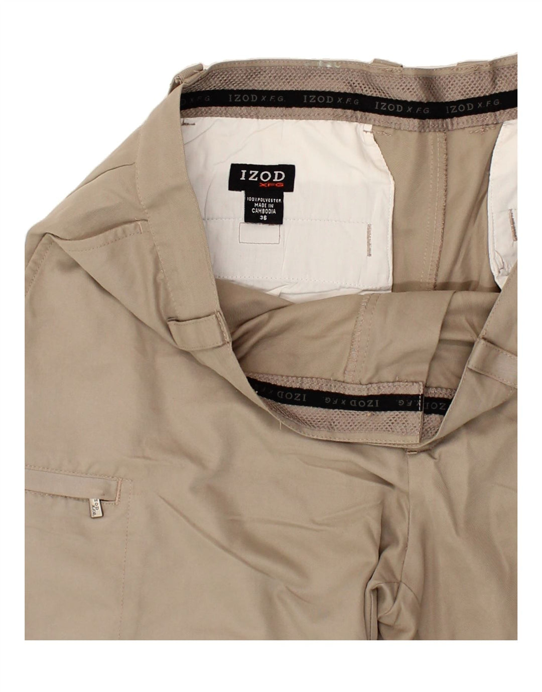 IZOD Mens Cargo Shorts W36 Large Beige Polyester Vintage Izod and Second-Hand Izod from Messina Hembry 