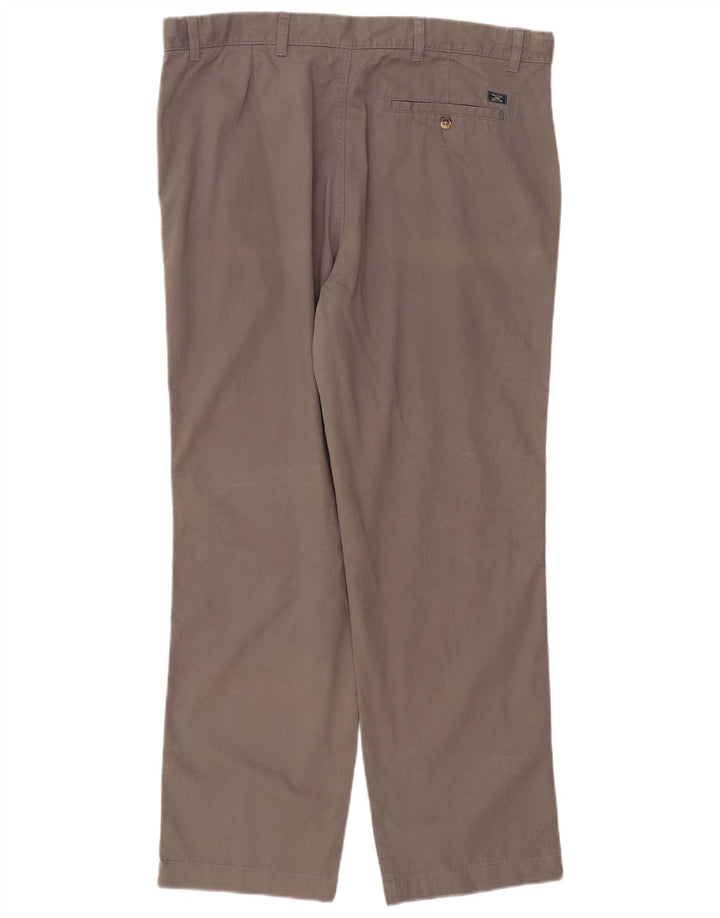 Marks & Spencer Mens Regular Fit Chino Trousers W40 L31 Grey Cotton