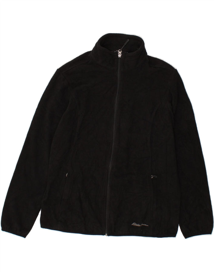 EDDIE BAUER Womens Fleece Jacket UK 16 Large Black Polyester Vintage Eddie Bauer and Second-Hand Eddie Bauer from Messina Hembry 