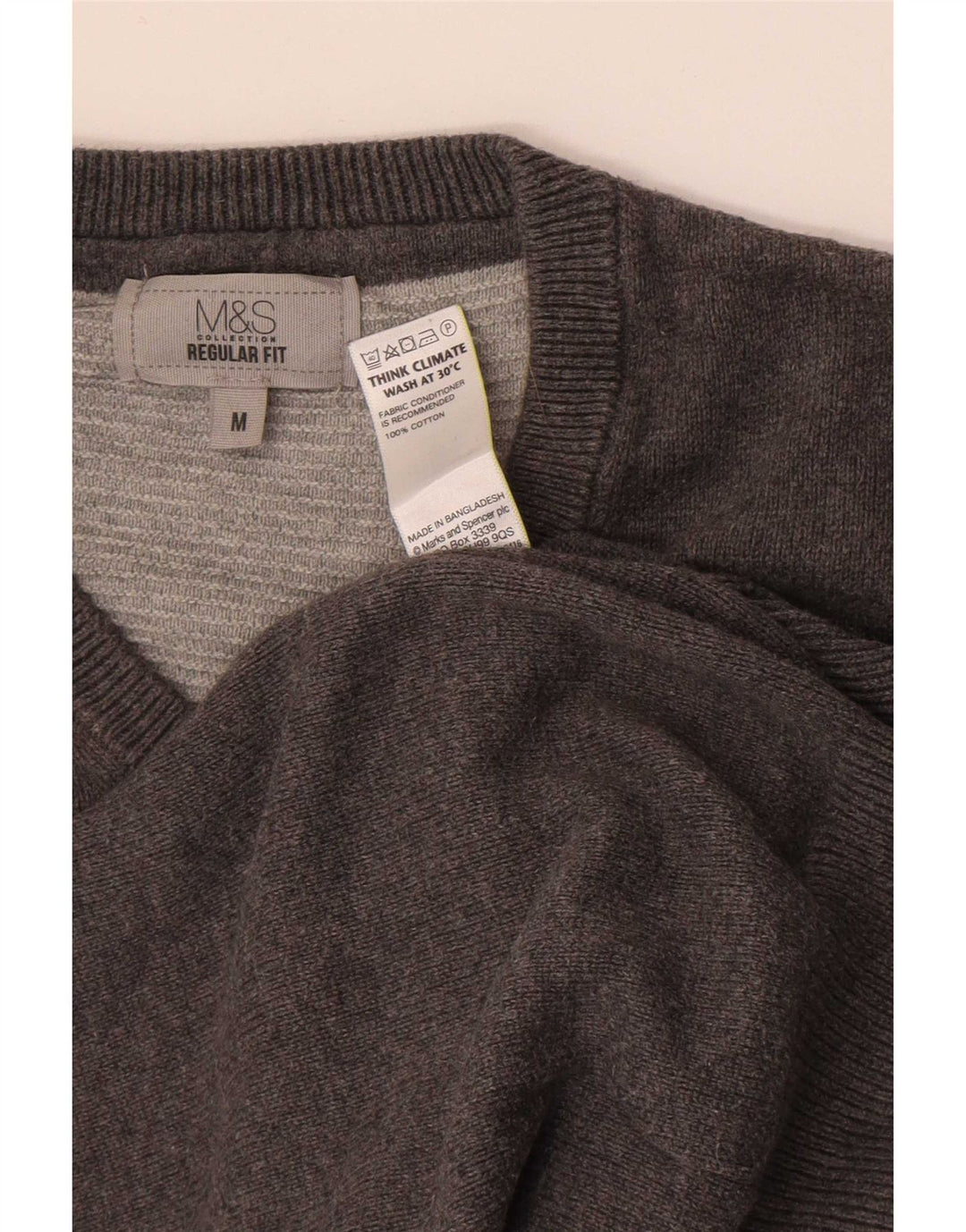 Marks & Spencer Mens Regular Fit Vest Tank Top Medium Grey Cotton