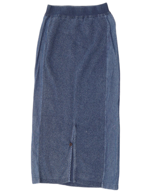 Blue Willi's Womens Midi Skirt Medium W28  Blue Cotton