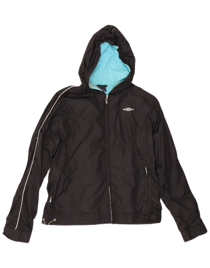 Umbro Dame Hætte Vindjakke UK 14 Medium Sort Polyester