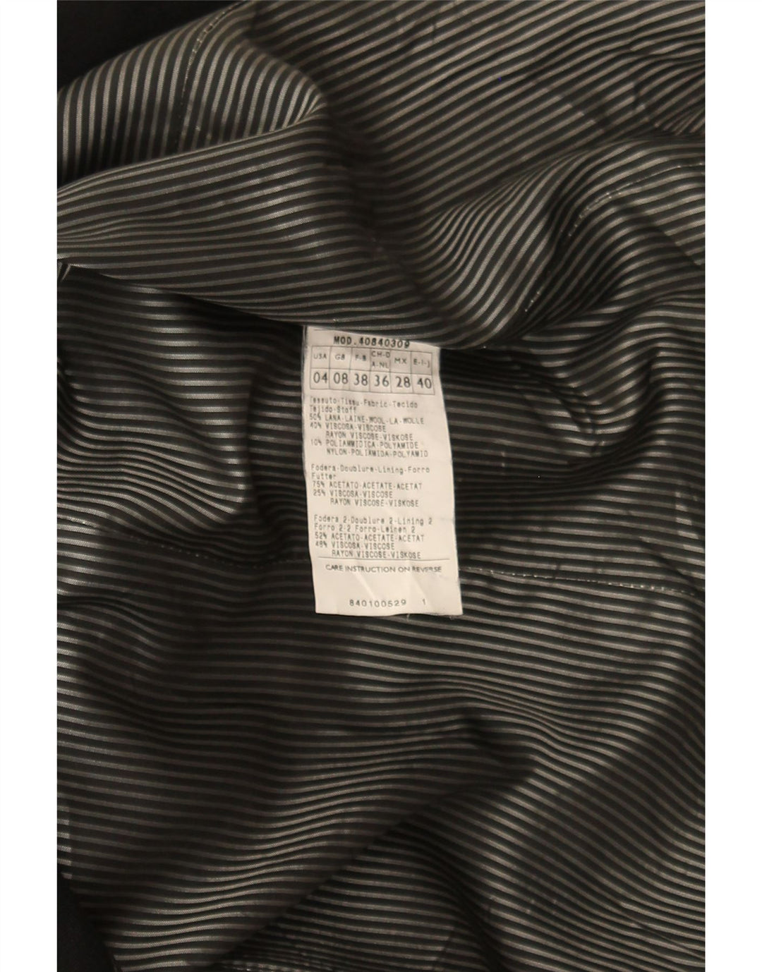 MAX & CO. Womens Double Breasted Coat UK 8 Small Black Wool Vintage Max & Co. and Second-Hand Max & Co. from Messina Hembry 