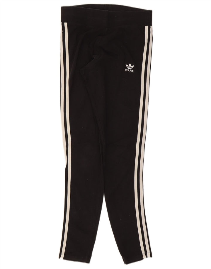 Adidas Womens Leggings UK 10 Small Black Cotton