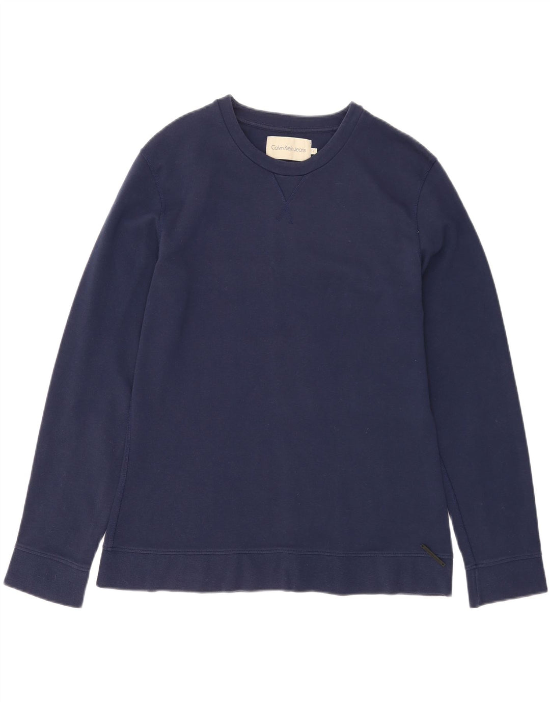 CALVIN KLEIN JEANS Mens Sweatshirt Jumper Large Navy Blue Cotton