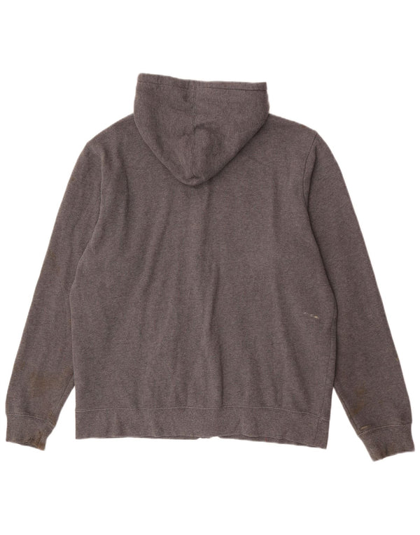Starter Mens Zip Hoodie Sweater Large Grey Cotton