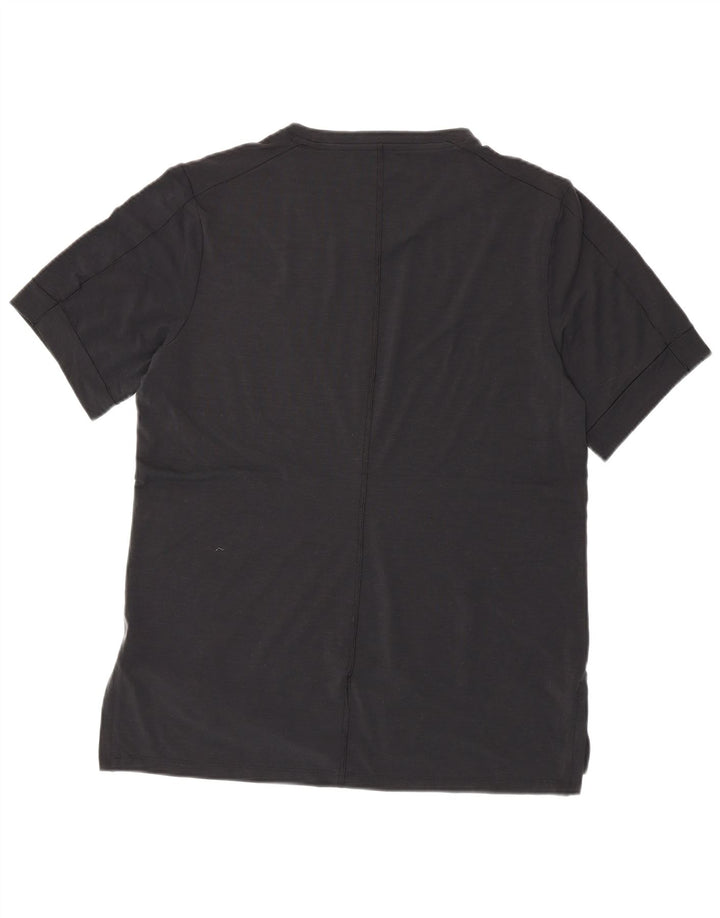 NIKE Mens Dri Fit Slim Fit T-Shirt Top Large Black Polyester