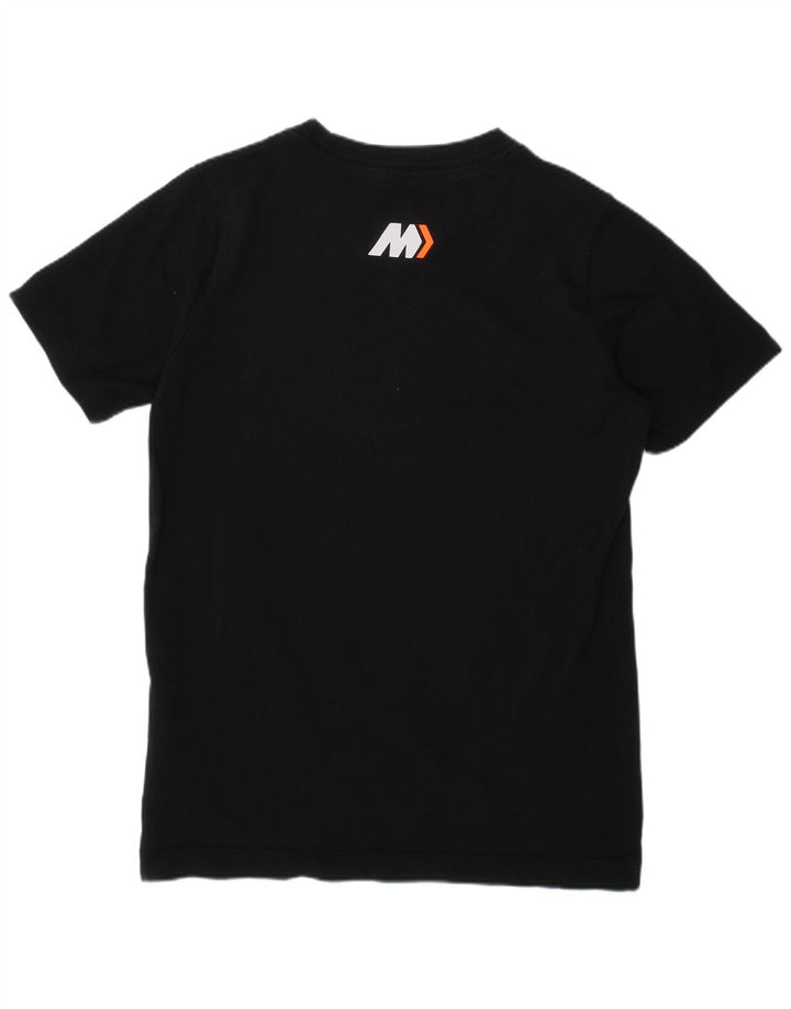 NIKE Boys Graphic T-Shirt Top 8-9 Years Small Black Cotton