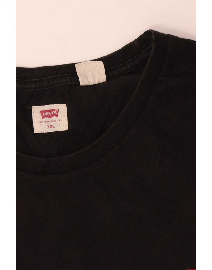 Levi's Mens T-Shirt Top 2XL Black Cotton