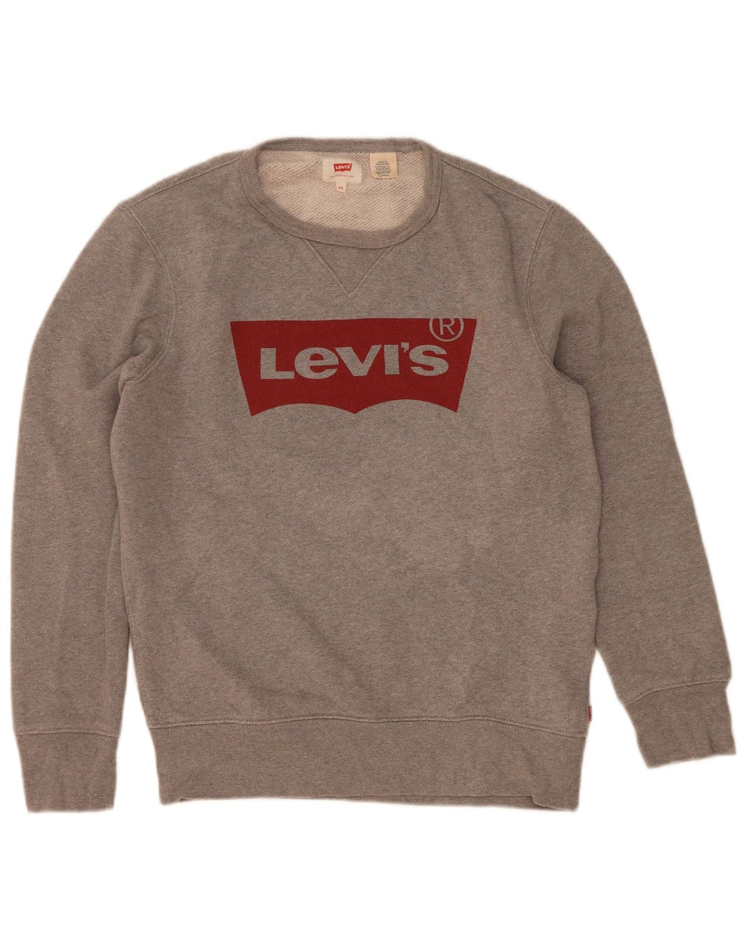 Felpa grafica da uomo Levi's maglione XS in cotone grigio