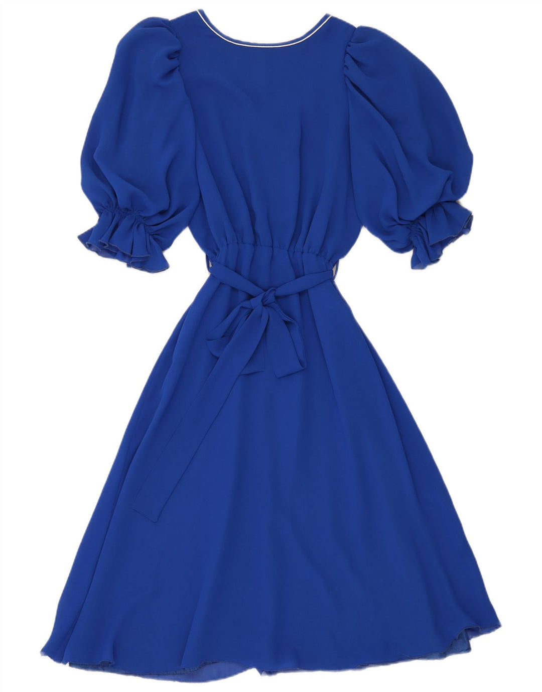 Vintage Damen A-Linie Kleid IT 40 Small Blau Polyester