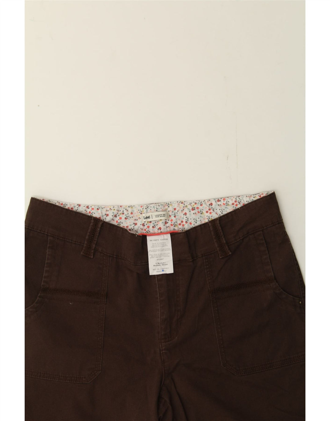 LEE Womens Casual Shorts US 12 Large W32  Brown Cotton Vintage Lee and Second-Hand Lee from Messina Hembry 