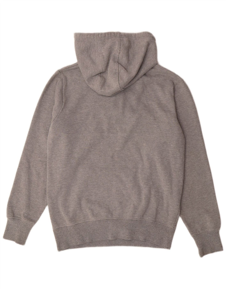ELLESSE Mens Graphic Zip Neck Hoodie Jumper Medium Grey Cotton