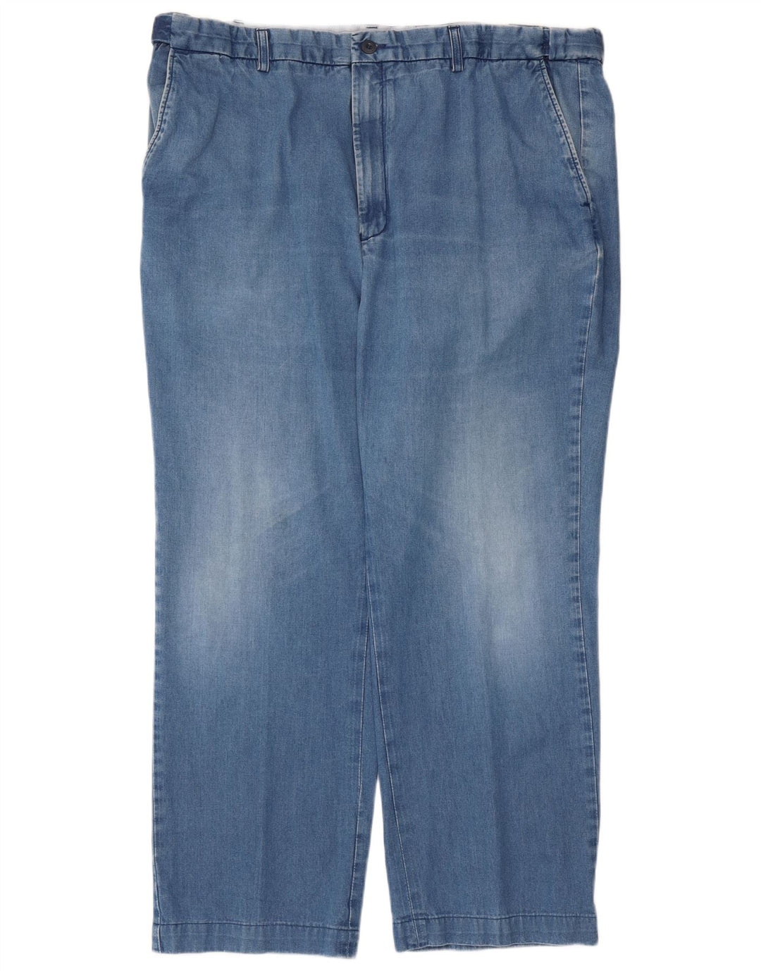 Marks & Spencer Herre Blue Harbor Straight Jeans W42 L28 Blå Bomuld