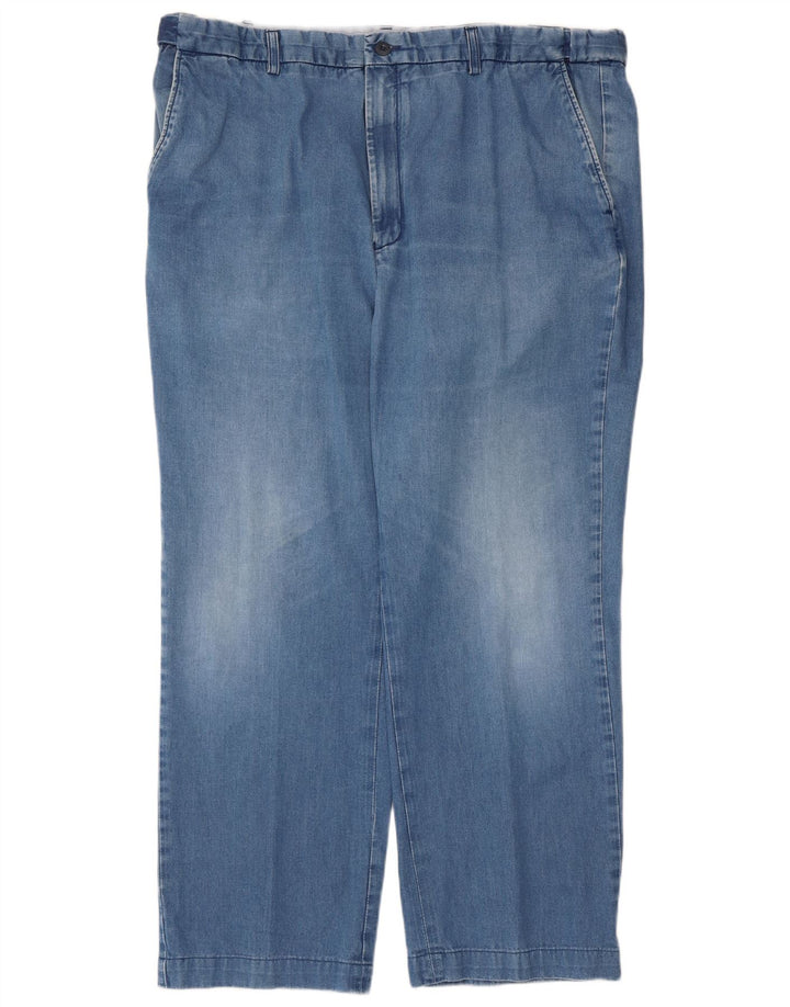 Marks & Spencer Herre Blue Harbor Straight Jeans W42 L28 Blå Bomuld