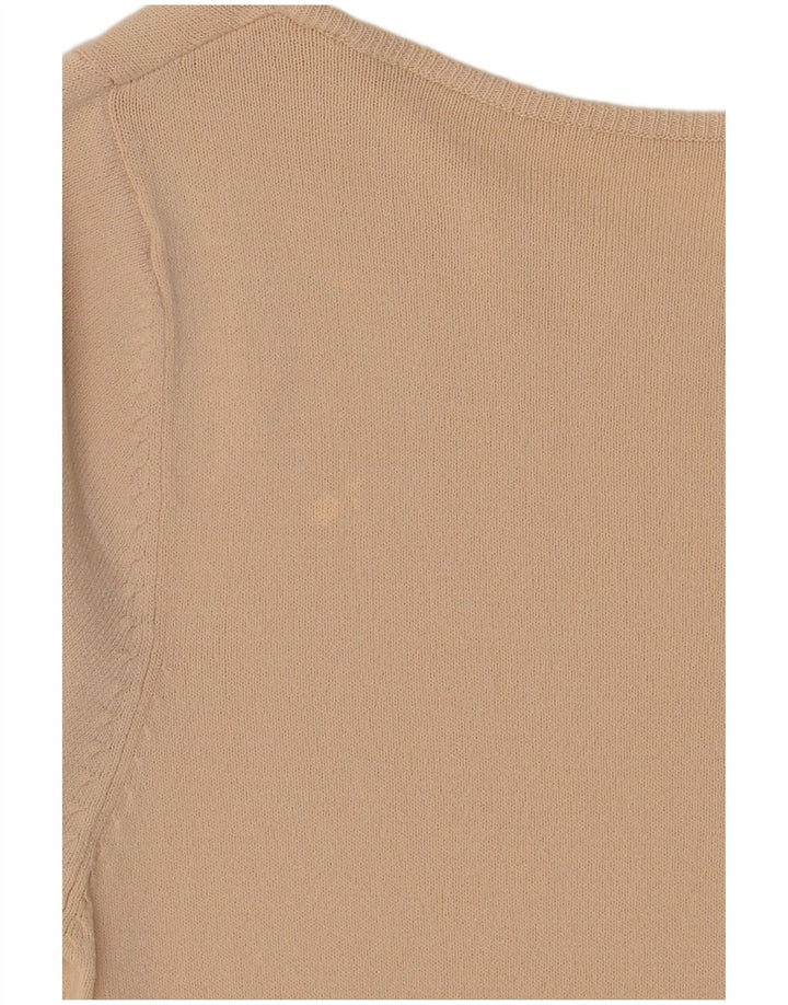 Zara Womens Blouse Top UK 12 Medium Beige