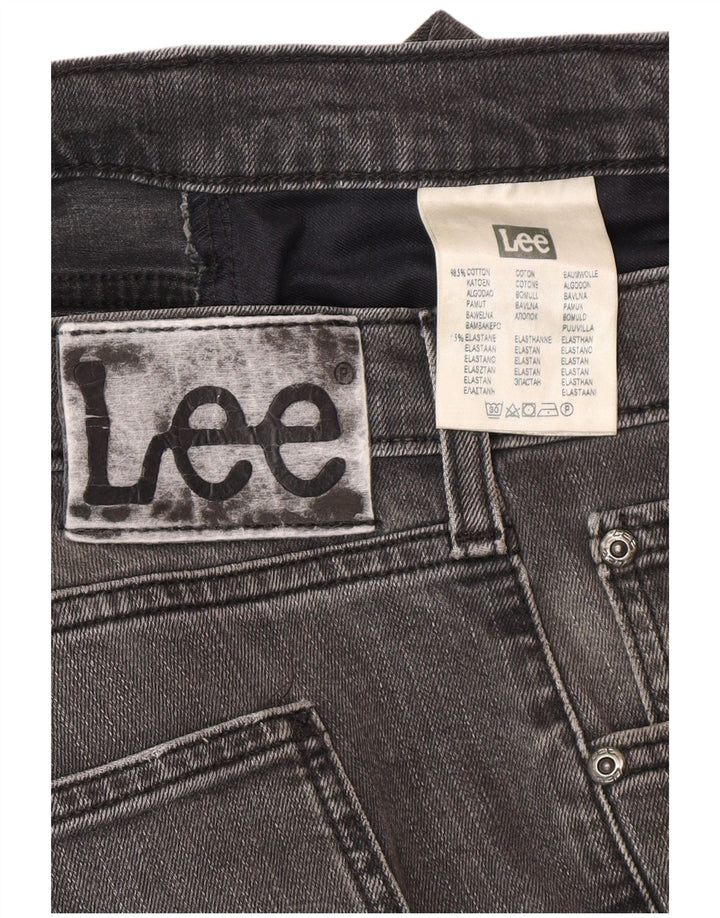 Lee Mens Luke Distressed Slim Jeans W36 L32 Grey Cotton