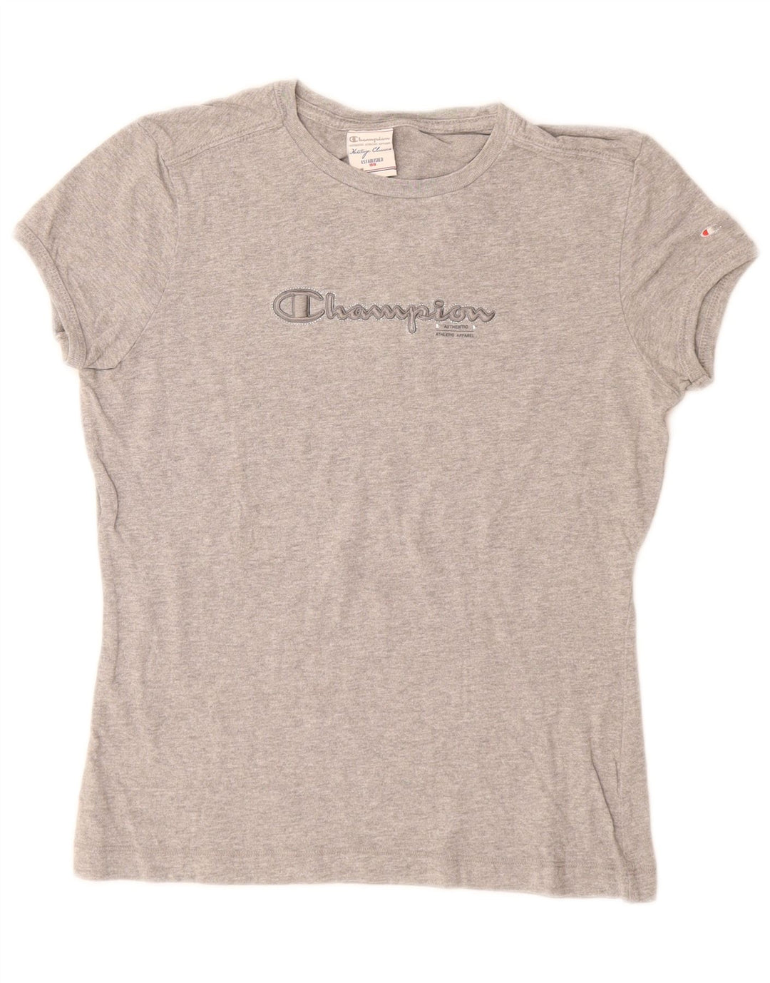 CHAMPION Womens Heritage Classics Graphic T-Shirt Top UK 12 Medium Grey