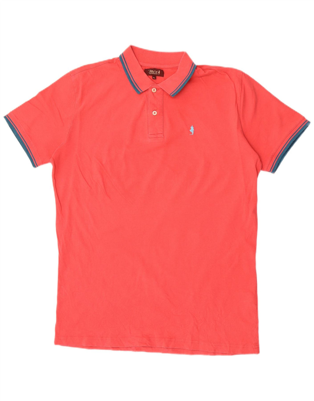 Marlboro Classics Mens Polo Shirt XL Red Striped Cotton
