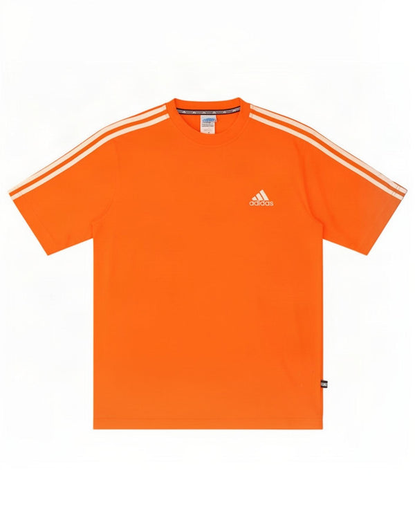 Adidas Mens T-Shirt Top UK 40/42 Medium Orange Cotton