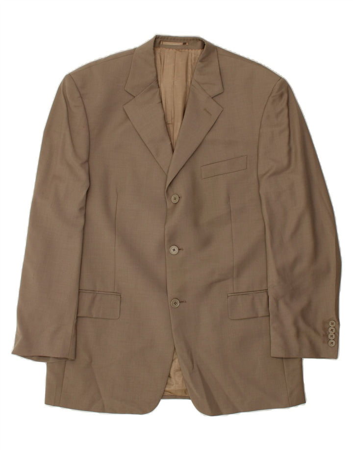 PIERRE CARDIN Mens 3 Button Blazer Jacket UK 40 Large Beige New Wool Vintage Pierre Cardin and Second-Hand Pierre Cardin from Messina Hembry 