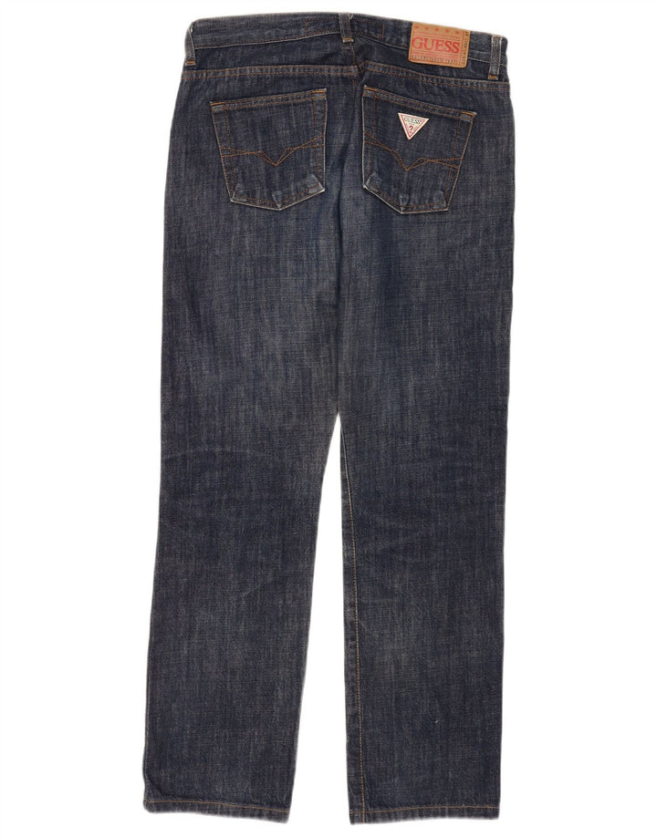 Guess Womens Straight Jeans W29 L28 Navy Blue Cotton