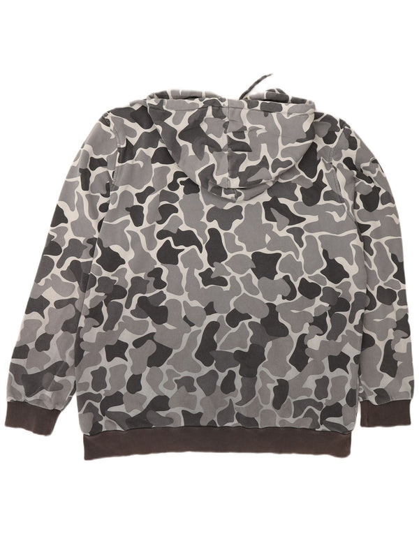 Adidas Mens Hoodie Jumper Large Grey Camouflage