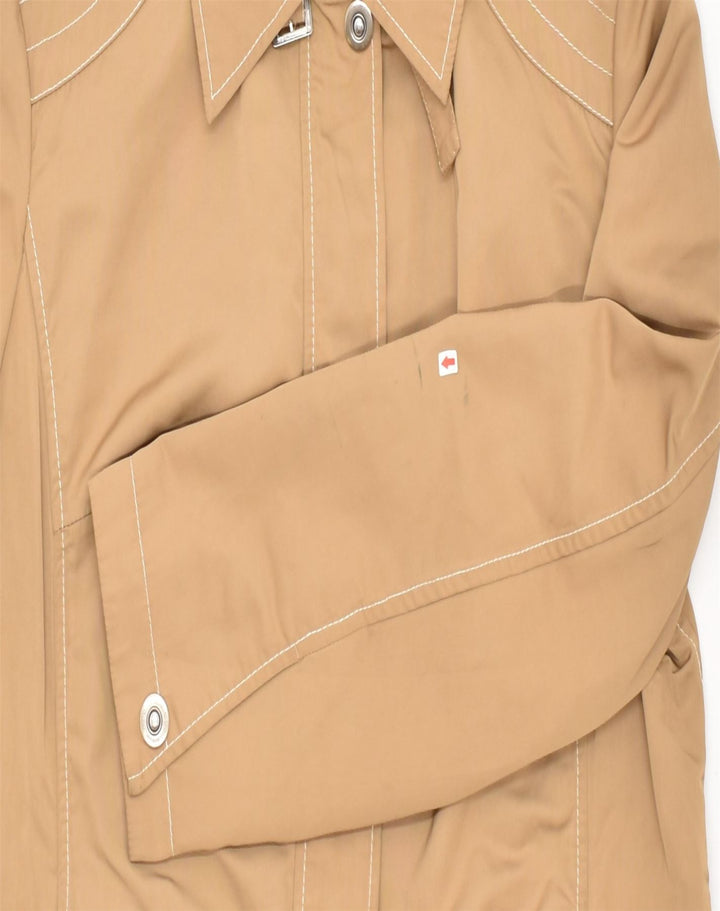 ELENA MIRO Womens Bomber Jacket UK 16 Large Brown Polyester | Vintage | Thrift | Second-Hand | Used Clothing | Messina Hembry 
