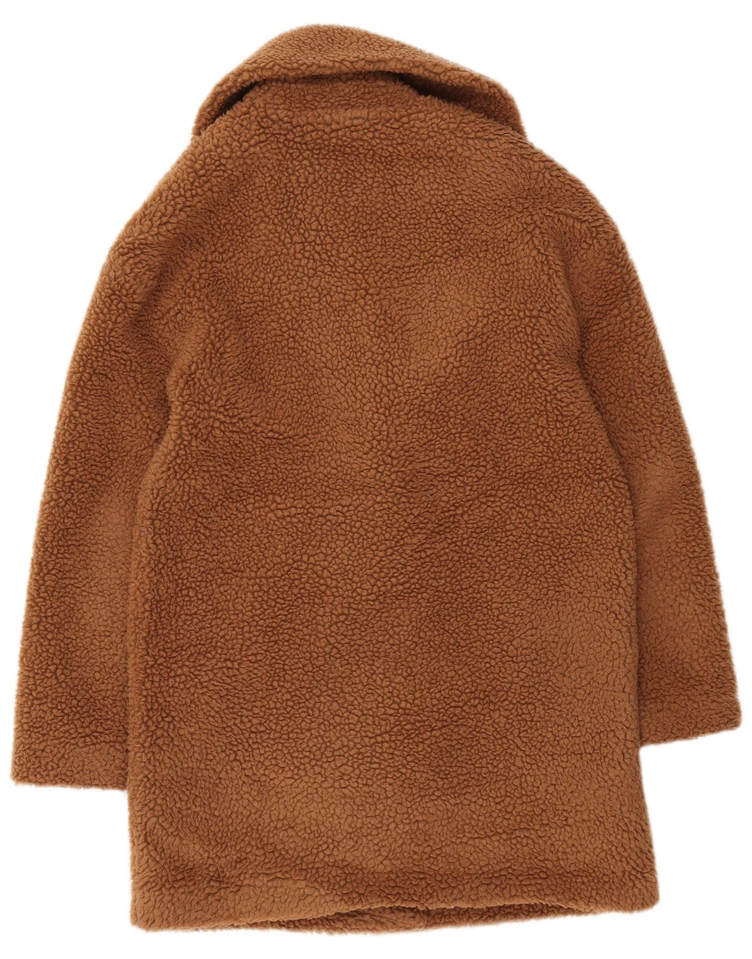 Abercrombie & Fitch Womens Teddy Oversized Overcoat UK 6 XS Brown Polyester