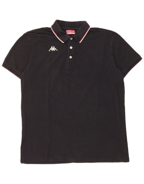 Kappa Herren Poloshirt 2XL Schwarz Baumwolle