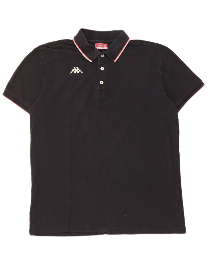 Kappa Mens Polo Shirt 2XL Black Cotton