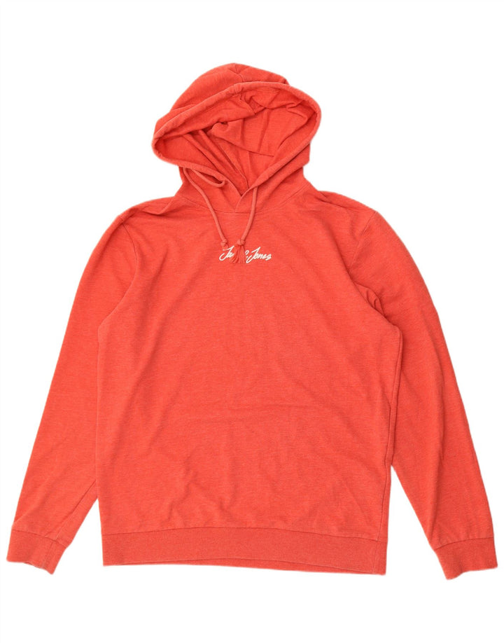 Jack & Jones Mens Hoodie Jumper XL Red Polyester