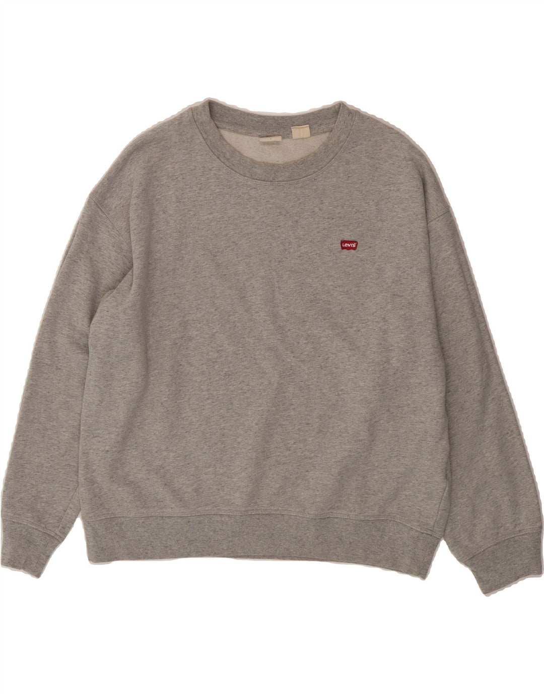 LEVI'S Womens Oversized Sweatshirt Jumper UK 16 Large Grey Cotton Vintage Levi's and Second-Hand Levi's from Messina Hembry 