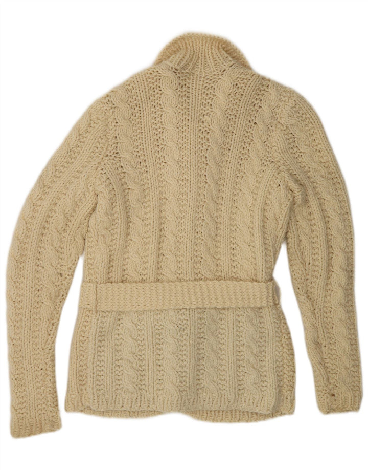 Sweter damski w stylu vintage, UK 12, średni, w kolorze złamanej bieli