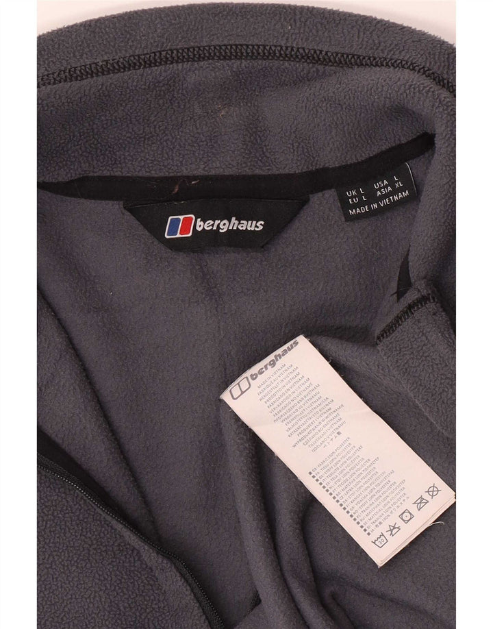 Berghaus Mens Zip Neck Fleece Jumper Large Grey Polyester