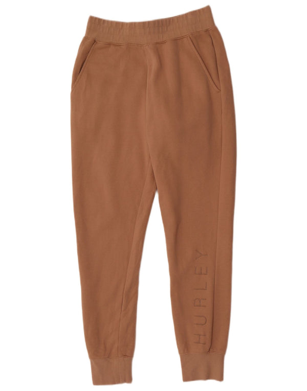 Hurley Mens Graphic Tracksuit Trousers Joggers Small  Beige Cotton